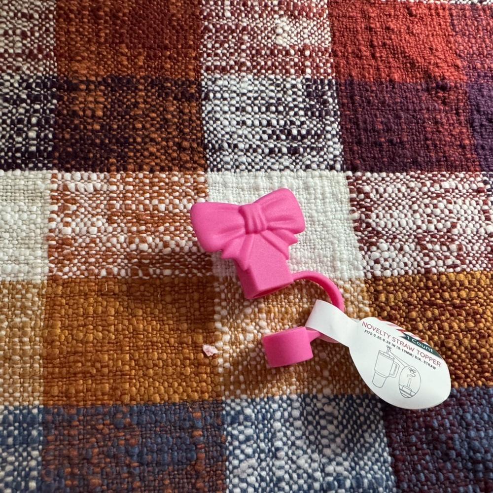 Target | Pink Bow Straw Topper